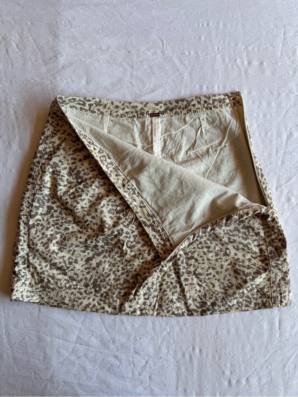 Free People Printed Fake Out Faux Wrap Skirt 13" waist - Picture 6 of 10